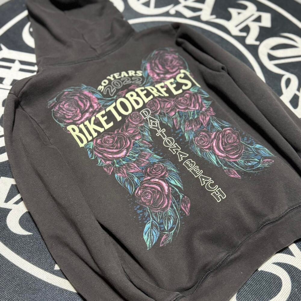 Black Hot Leathers Biketoberfest 2022 zip-up hoodie